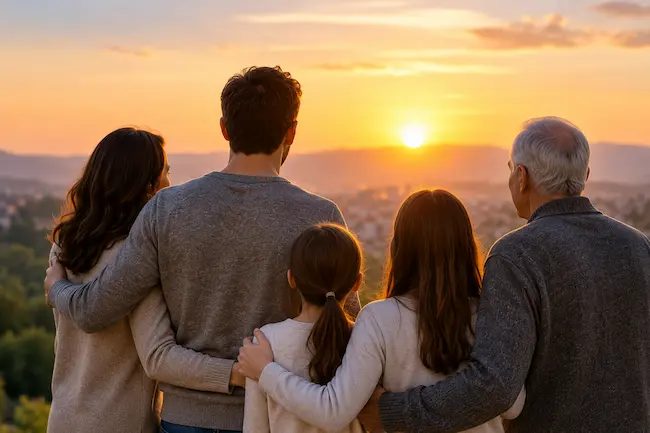 Familia con derecho a herencia